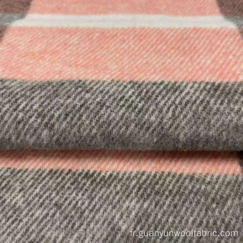 Tissu de laine tissé en polyester en laine pour vêtements en manteau